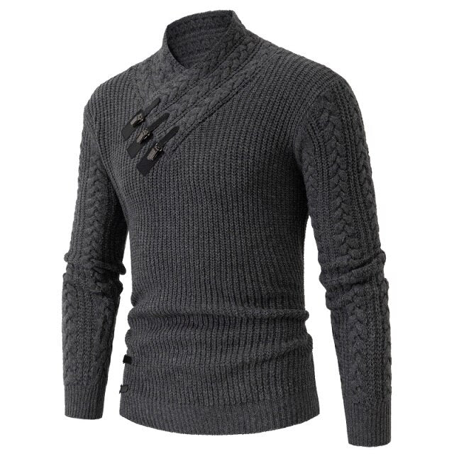 New style fashion autumn winter men's sweater fashion warm knit turtleneck pullover men's slim street pullover clothing
