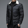 Top Grade New Brand Casual Fashion Fur Collar Winter Jacket Men Premium Duck Down Windbreaker Puffer Coats Mens Clothing 2021