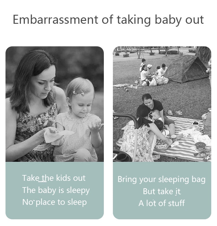 Large Capacity Diaper Bag Backpack Multifunctional Foldable Baby Bed Crib Bag Maternity Handbag Stroller Bag Insulation Nursing