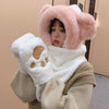 ZDFURS*Autumn and winter hat female plush thick double-layer northeast hat warm cycling neck scarf scarf gloves one gift