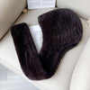 ZDFURS * 2021 new Women Real Knitted Rex Rabbit Fur Hat Hooded Scarf Long Winter Warm Fur Hat With Neck Collar Scarves hat scarf