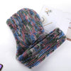 ZDFURS * 2021 new Women Real Knitted Rex Rabbit Fur Hat Hooded Scarf Long Winter Warm Fur Hat With Neck Collar Scarves hat scarf