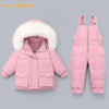 2021 Winter down jacket Jumpsuit for Baby Boy Girl Clothes Clothing Set 2pcs Overalls for children Toddler Snowsuit coat 1-4 yrs