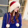 Autumn And Winter Women's Hat, Big Hair Ball And Woolen Yarn Hat, Outdoor Warm Knit Hat, Solid Satin Hat, Cashmere Ladies Cap