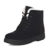 2021 Women Winter Snow Boots Warm Flat Plus Size Platform Lace Up Ladies Women's Shoes New Flock Fur Suede Ankle Boots Female