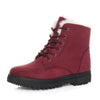 2021 Women Winter Snow Boots Warm Flat Plus Size Platform Lace Up Ladies Women's Shoes New Flock Fur Suede Ankle Boots Female