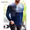 Plus Size 3xl Mens Fashion T-shirt Long Sleeve 3D Print Tops Streetwear Masculinas 2021 Autumn Casual Pullovers Men Tees Shirt