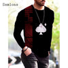 Plus Size 3xl Mens Fashion T-shirt Long Sleeve 3D Print Tops Streetwear Masculinas 2021 Autumn Casual Pullovers Men Tees Shirt