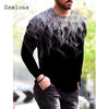 Plus Size 3xl Mens Fashion T-shirt Long Sleeve 3D Print Tops Streetwear Masculinas 2021 Autumn Casual Pullovers Men Tees Shirt