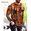 Plus Size 3xl Mens Fashion T-shirt Long Sleeve 3D Print Tops Streetwear Masculinas 2021 Autumn Casual Pullovers Men Tees Shirt