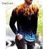 Plus Size 3xl Mens Fashion T-shirt Long Sleeve 3D Print Tops Streetwear Masculinas 2021 Autumn Casual Pullovers Men Tees Shirt