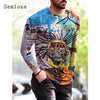 Plus Size 3xl Mens Fashion T-shirt Long Sleeve 3D Print Tops Streetwear Masculinas 2021 Autumn Casual Pullovers Men Tees Shirt