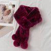 ZDFURS* rex rabbit fur double-sided woven fur scarf women to keep warm in winter real fur collar fur collar