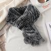 ZDFURS* rex rabbit fur double-sided woven fur scarf women to keep warm in winter real fur collar fur collar