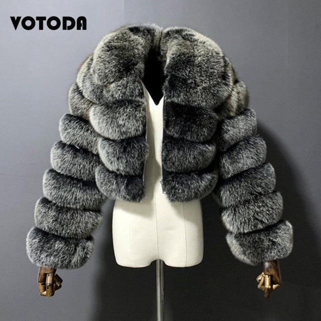 Women Mink Coats Winter Top Fashion Faux Fur Coat Elegant Thick Warm Outerwear Woman Fluffy Furry Fake Fur Jacket Mujer S-4xl