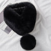 ZDFURS*Korean Style New Fox Fur Scarf Female Winter Warm Real Fur Mufflers Scarfs with 10cm Fox Pompoms Magnet Fashion scarves