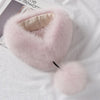 ZDFURS*Korean Style New Fox Fur Scarf Female Winter Warm Real Fur Mufflers Scarfs with 10cm Fox Pompoms Magnet Fashion scarves