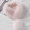 ZDFURS*Korean Style New Fox Fur Scarf Female Winter Warm Real Fur Mufflers Scarfs with 10cm Fox Pompoms Magnet Fashion scarves