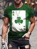 2021 European and American new men's casual round neck short-sleeved digital printing Slim pullover men's T-shirt