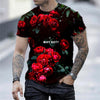 2021 European and American new men's casual round neck short-sleeved digital printing Slim pullover men's T-shirt