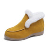 2021 Fashin Ankle Boots For Women Suede-leather Boots Fur Shoes Warm Winter Boots Slip-on Comfortable and Light Snow Boots