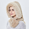 Mink Fur Hat Winter Women Thicken Warm Cap Hooded Girl Outdoor Ski Windproof Gorro Russia Soft Ear Protection Fluffy Beanies