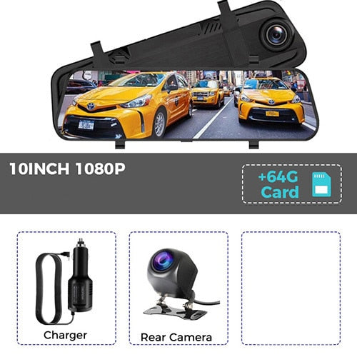Car DVR Rear View Mirror Recorder 4K Video 12 Inch Dash Cam WIFI GPS Track Sony IMX415 Ultra HD 3840*2160P Camera for Phone App