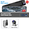 Car DVR Rear View Mirror Recorder 4K Video 12 Inch Dash Cam WIFI GPS Track Sony IMX415 Ultra HD 3840*2160P Camera for Phone App