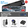 Car DVR Rear View Mirror Recorder 4K Video 12 Inch Dash Cam WIFI GPS Track Sony IMX415 Ultra HD 3840*2160P Camera for Phone App