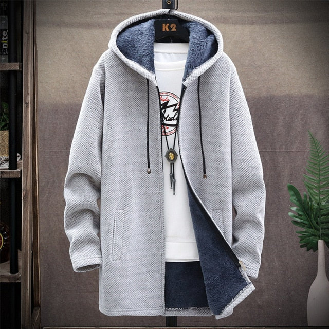 2020 Thicken Knitted Cardigan Jacket New Men Sweater Jacket Autumn Winter Solid Color Buttons Fashion Twist Warm Knitwear Coat