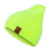 1 Pcs Hat PU Letter True Casual Beanies For Men Women Warm Knitted Winter Hat Fashion Solid Hip-hop Beanie Hat Unisex Cap