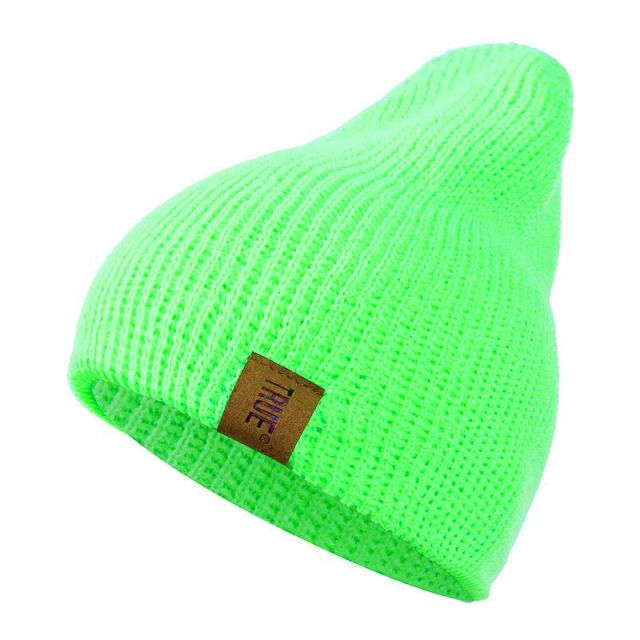1 Pcs Hat PU Letter True Casual Beanies For Men Women Warm Knitted Winter Hat Fashion Solid Hip-hop Beanie Hat Unisex Cap