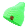 1 Pcs Hat PU Letter True Casual Beanies For Men Women Warm Knitted Winter Hat Fashion Solid Hip-hop Beanie Hat Unisex Cap