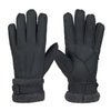 Leather Fur Sheepskin Gloves Fashion Men Winter Autumn Warm Thermal Wool Fleece Snow Mittens Outdoor Five Finger Wrist Gloves