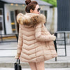 2021 Detachable hat and fur collar winter jacket women Winter And Autumn Wear High Quality Parkas Outwear Women Long Coats
