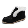 Women's Ankle Boots Cow-suede-leather Boot Natural-fur Warm Winter Shoes Fashion Slip-on Snow Boots for Women Zapatillas Mujer