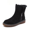 Snow boots basic 2021 square heels winter shoes women boots fashion warm plush solid ankle boots women shoes botas mujer