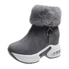 Women's boots 2021 new women's suede and cotton warm women's shoes short boots fashion high-heeled non-slip black women's boots