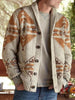 Newest Casual Winter Blue Mens Cardigan Sweater Jacket Fashion Knitted Sweaters Lapel Autumn Streetwear Zipper Sweater Coat Tops