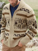 Newest Casual Winter Blue Mens Cardigan Sweater Jacket Fashion Knitted Sweaters Lapel Autumn Streetwear Zipper Sweater Coat Tops