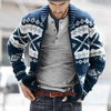 Newest Casual Winter Blue Mens Cardigan Sweater Jacket Fashion Knitted Sweaters Lapel Autumn Streetwear Zipper Sweater Coat Tops