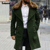 2021 Mens Double Breasted Wool & Blend Coats Autumn Lapel Collar retro Jacket Freeze Velvet Outerwear Sexy Fashion Long Overcoat
