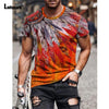 Garmenting Plus Size Mens Top clothing Fashion 3D Print T-shirt 2021 New Summer Casual Pullovers Round Neck Tees Shirt Man 5XL