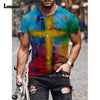 Garmenting Plus Size Mens Top clothing Fashion 3D Print T-shirt 2021 New Summer Casual Pullovers Round Neck Tees Shirt Man 5XL