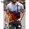 Garmenting Plus Size Mens Top clothing Fashion 3D Print T-shirt 2021 New Summer Casual Pullovers Round Neck Tees Shirt Man 5XL