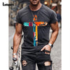 Garmenting Plus Size Mens Top clothing Fashion 3D Print T-shirt 2021 New Summer Casual Pullovers Round Neck Tees Shirt Man 5XL
