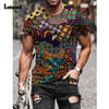 Garmenting Plus Size Mens Top clothing Fashion 3D Print T-shirt 2021 New Summer Casual Pullovers Round Neck Tees Shirt Man 5XL