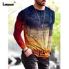 Sexy Mens clothing Basic Top Plus Size 3xl Men Fashion 3D Print T-shirt 2021 Summer Casual Pullovers Male Long Sleeve Tees Shirt