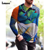 Sexy Mens clothing Basic Top Plus Size 3xl Men Fashion 3D Print T-shirt 2021 Summer Casual Pullovers Male Long Sleeve Tees Shirt