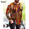 Sexy Mens clothing Basic Top Plus Size 3xl Men Fashion 3D Print T-shirt 2021 Summer Casual Pullovers Male Long Sleeve Tees Shirt